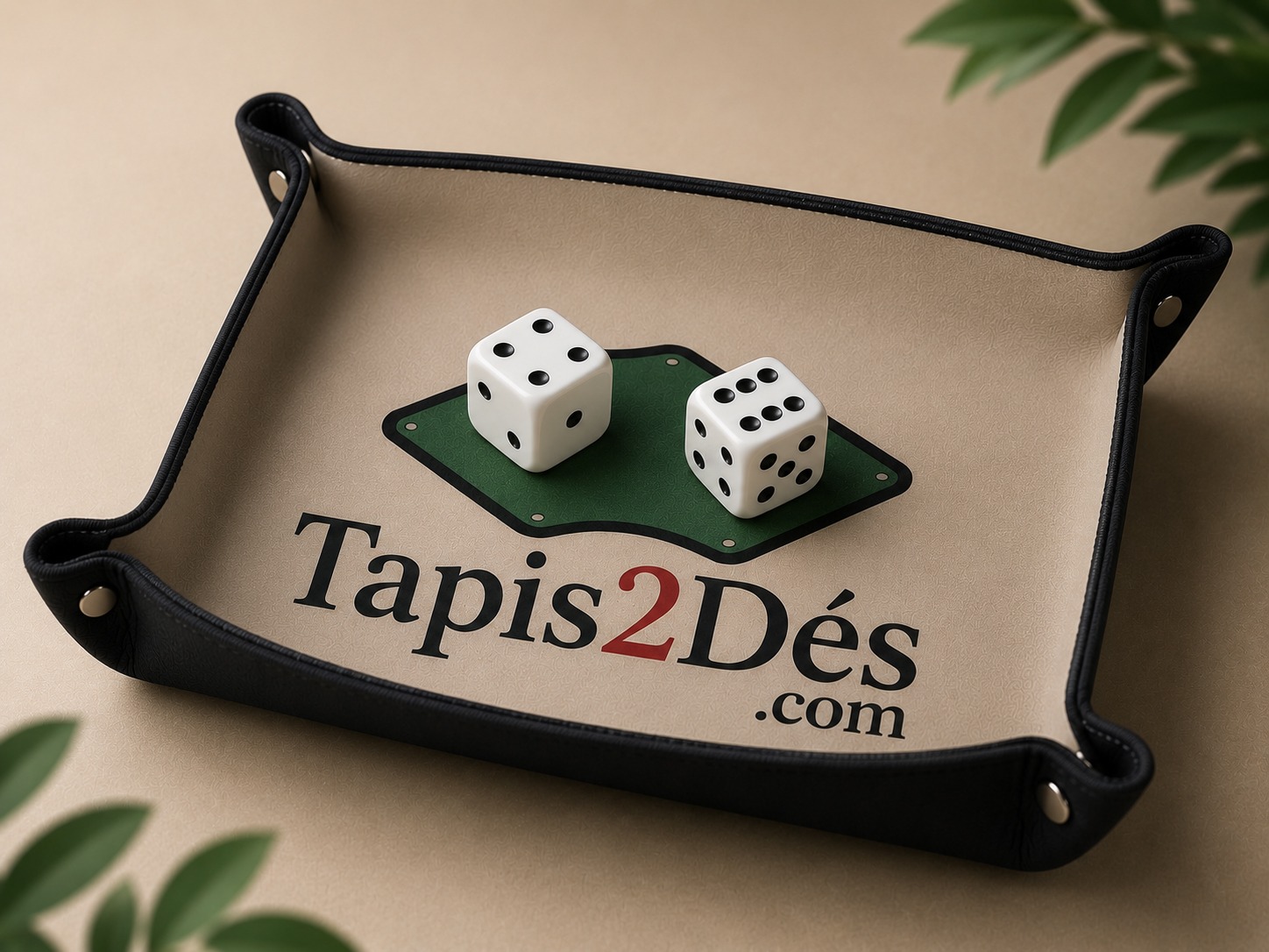 Tapis de dés personnalisé avec le logo Tapis2Dés.com